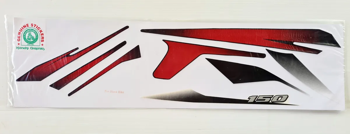 Bajaj Pulsar 150 New 2015 Black Bike - Red Sticker — PULSAR sticker, Sri Lanka